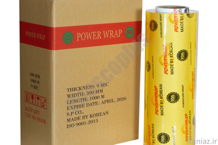 سلفون پاور رپ عرض 39 سانت ضخامت 9 میکرون طول 1000 متر