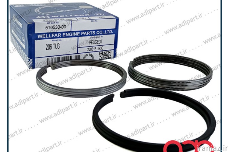 رینگ موتور پژو 206 – سه تکه تمام کروم (WELLFAR)