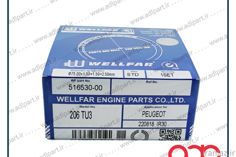 رینگ موتور پژو 206 – سه تکه تمام کروم (WELLFAR)