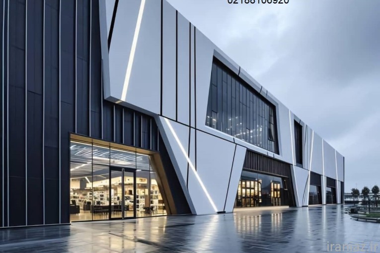 طراحی و اجرای نمای شیشه ای کرتین وال 