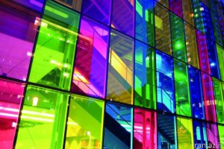 برچسب شیشه رنگی