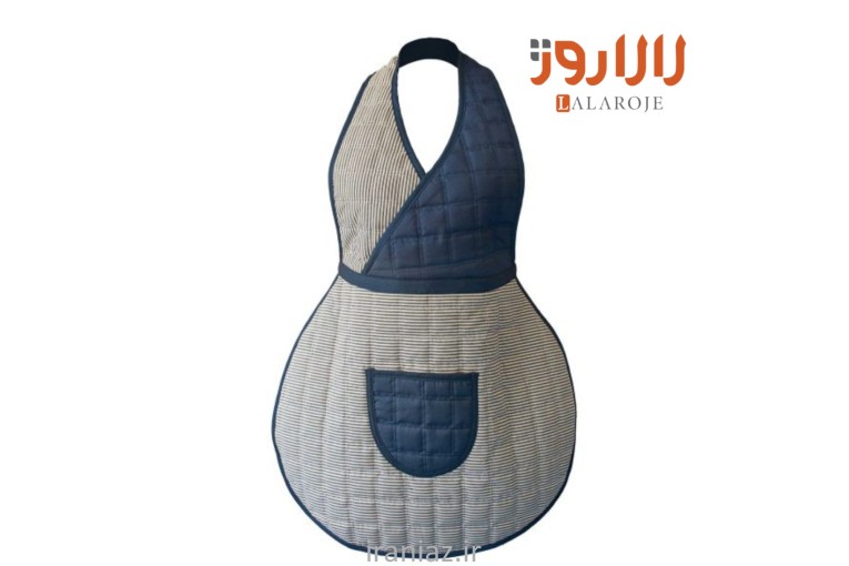 پیشبند آشپزخانه لالاروژ طرح بانو -سرمه ای 