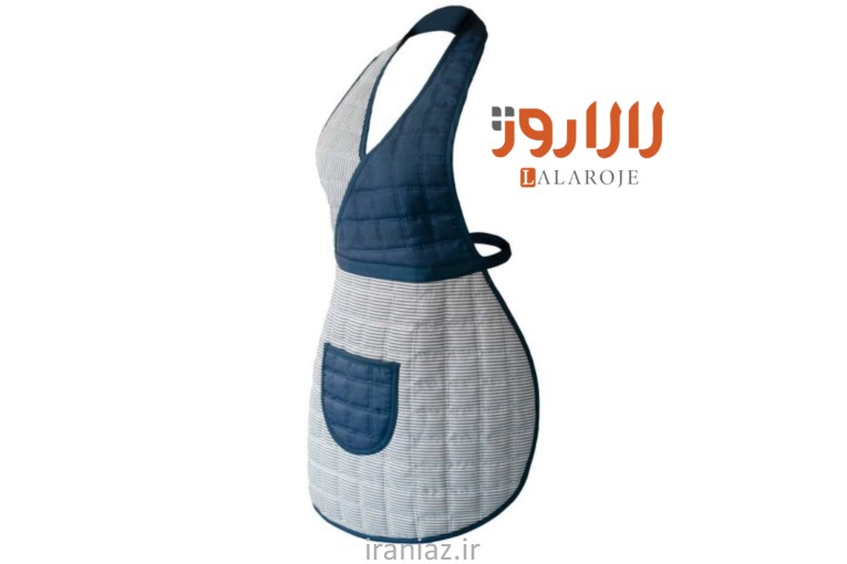 پیشبند آشپزخانه لالاروژ طرح بانو -سرمه ای 