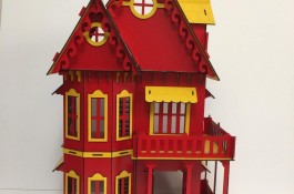 خانه عروسک چوبی (ام دی اف روکش رنگی) ۹۰۱۱