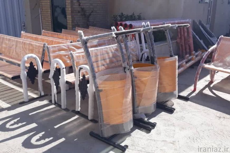 فروش مستقیم مبلمان شهری از تولیدی – نیمکت پارکی، سطل زباله 